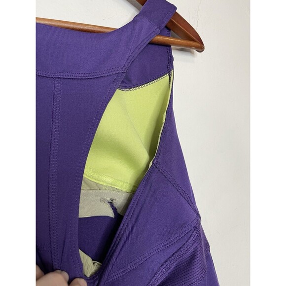 Athleta Tank Top Medium M Purple Racerback Sleeveless Active Shelf Bra Pockets - Picture 8 of 8